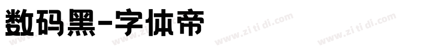 数码黑字体转换