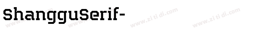 ShangguSerif字体转换