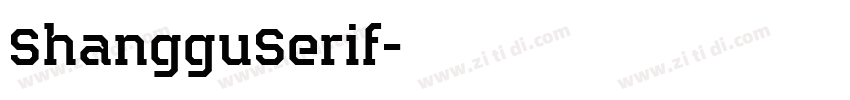 ShangguSerif字体转换