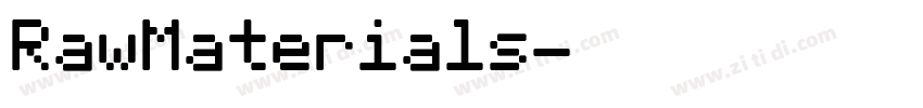 RawMaterials字体转换