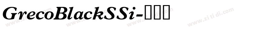 GrecoBlackSSi字体转换