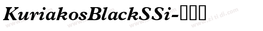 KuriakosBlackSSi字体转换