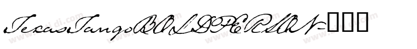 TexasTangoBOLDPERSON字体转换