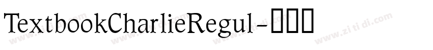 TextbookCharlieRegul字体转换