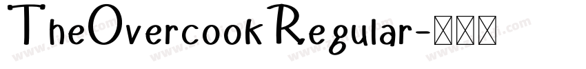 TheOvercookRegular字体转换