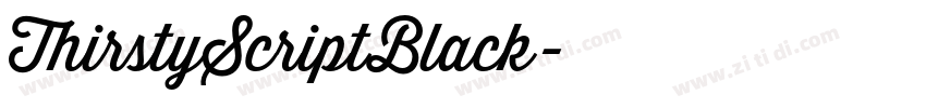 ThirstyScriptBlack字体转换