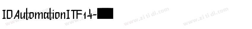 IDAutomationITF14字体转换