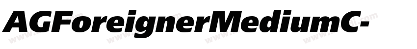 AGForeignerMediumC字体转换