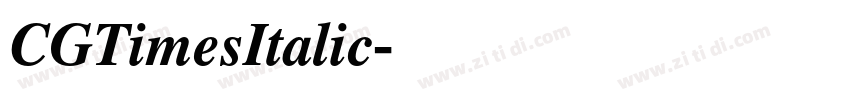 CGTimesItalic字体转换