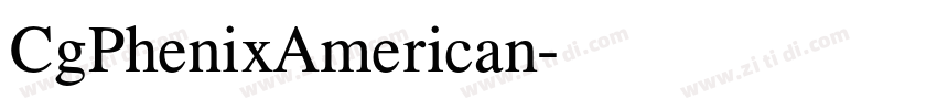 CgPhenixAmerican字体转换