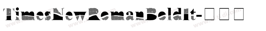 TimesNewRomanBoldIt字体转换