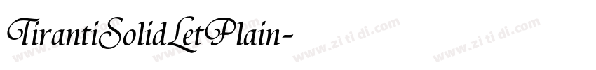 TirantiSolidLetPlain字体转换
