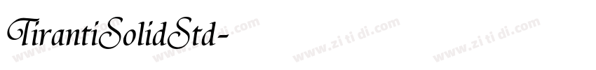 TirantiSolidStd字体转换