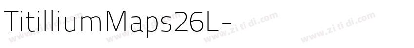 TitilliumMaps26L字体转换