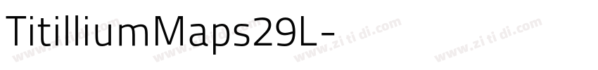 TitilliumMaps29L字体转换