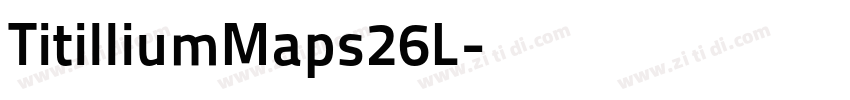 TitilliumMaps26L字体转换