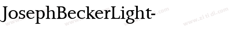 JosephBeckerLight字体转换