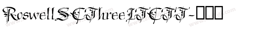 RoswellSCThreeITCTT字体转换