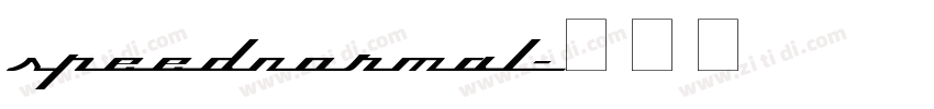 SpeedNormal字体转换