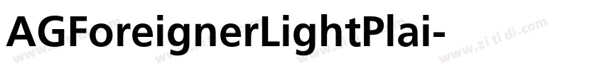 AGForeignerLightPlai字体转换