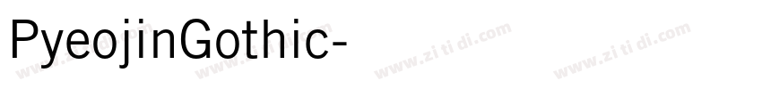 PyeojinGothic字体转换