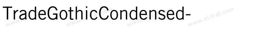 TradeGothicCondensed字体转换