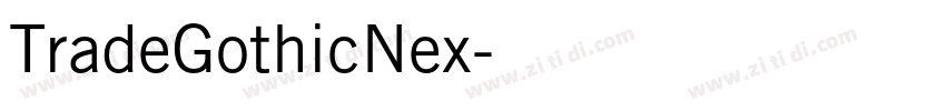 TradeGothicNex字体转换