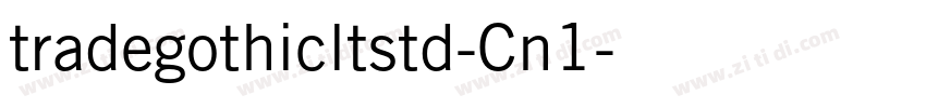 tradegothicltstd-Cn1字体转换