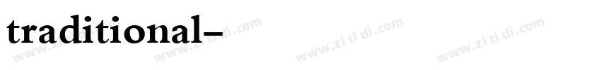 traditional字体转换