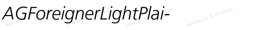 AGForeignerLightPlai字体转换
