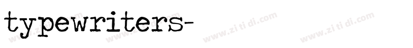 typewriters字体转换