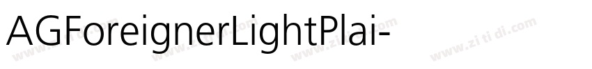 AGForeignerLightPlai字体转换