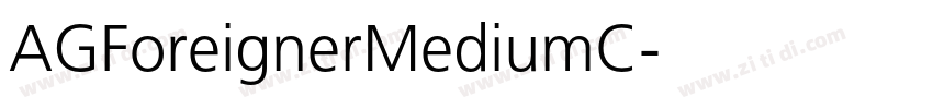 AGForeignerMediumC字体转换
