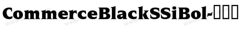 CommerceBlackSSiBol字体转换