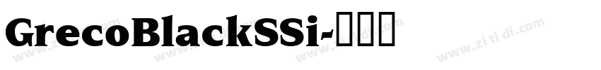 GrecoBlackSSi字体转换
