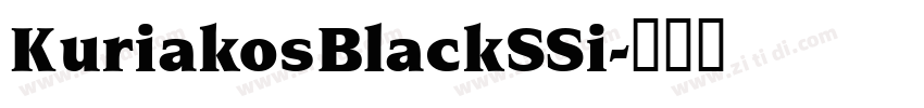 KuriakosBlackSSi字体转换