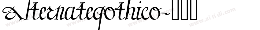 AlternateGothic0字体转换