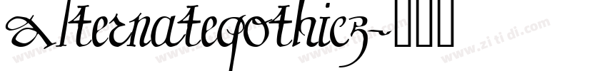 AlternateGothic3字体转换