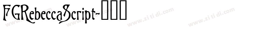 FGRebeccaScript字体转换