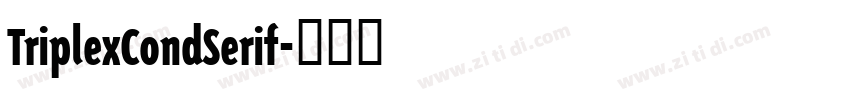 TriplexCondSerif字体转换