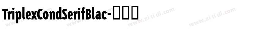 TriplexCondSerifBlac字体转换 TriplexCondSerifBlac字体转换
