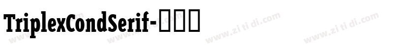 TriplexCondSerif字体转换