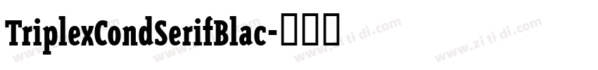 TriplexCondSerifBlac字体转换 TriplexCondSerifBlac字体转换