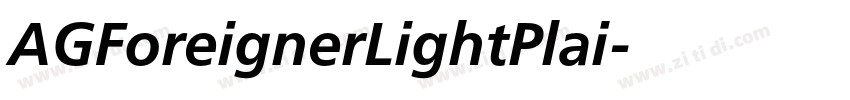 AGForeignerLightPlai字体转换