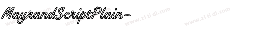 MayrandScriptPlain字体转换
