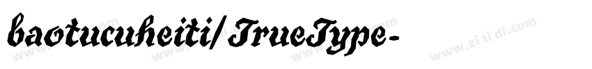 baotucuheiti/TrueType字体转换