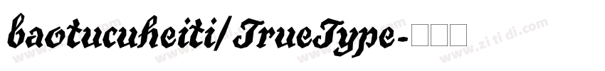 baotucuheiti/TrueType字体转换