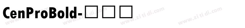 CenProBold字体转换