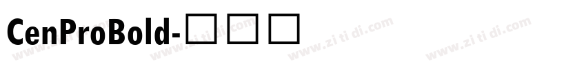 CenProBold字体转换