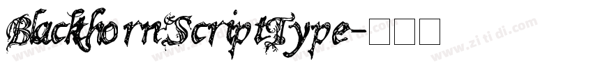 BlackthornScriptType字体转换